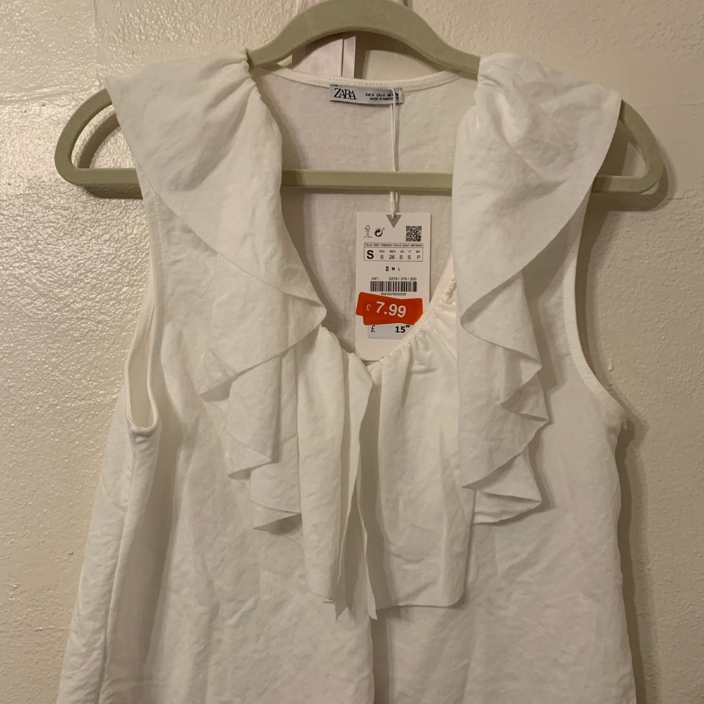 Zara ruffle crop top
